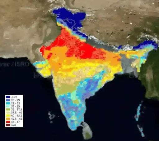 47℃高温袭击印度印度西部热到炸裂