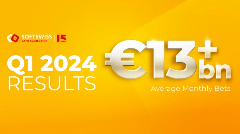 SOFTSWISS 2024 年第一季度的月度总投注额达到 130 亿欧元